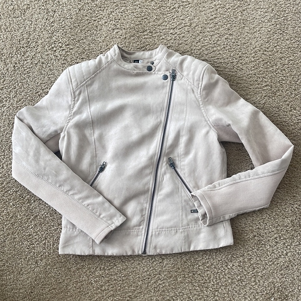 NWT Faux Suede Women’s H&M Biker Jacket size xs